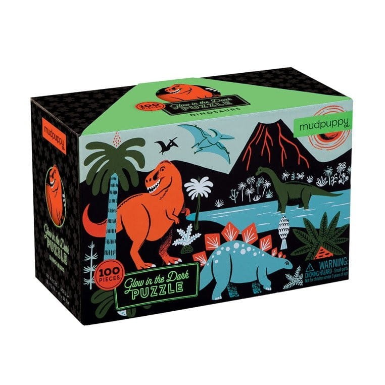 Świecące w Ciemności Puzzle Dinozaury 100 el. - Mudpuppy