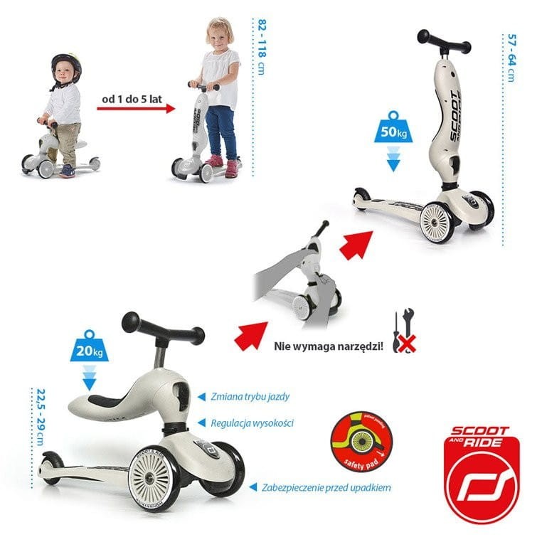 Hulajnoga Jeździk Highwaykick1 Ash - Scoot & Ride
