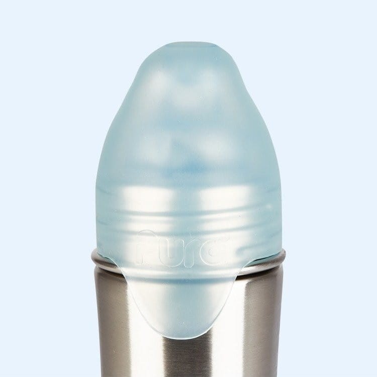 Termobutelka ze Słomką 260 ml Niebieska Swirl- Pura Kiki