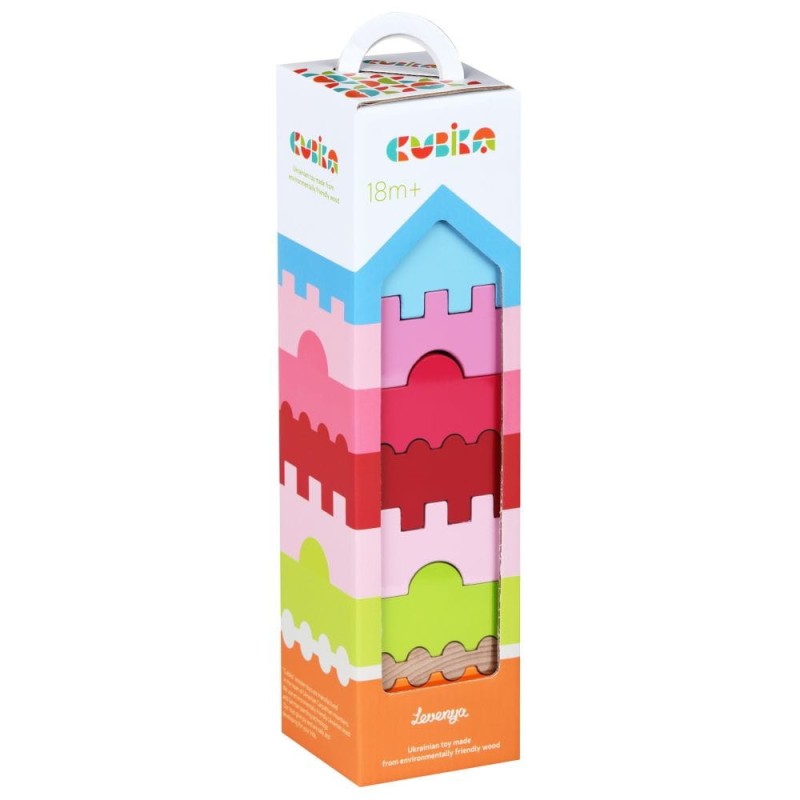 Drewniana Wieża Klocki 8 el.- Cubika