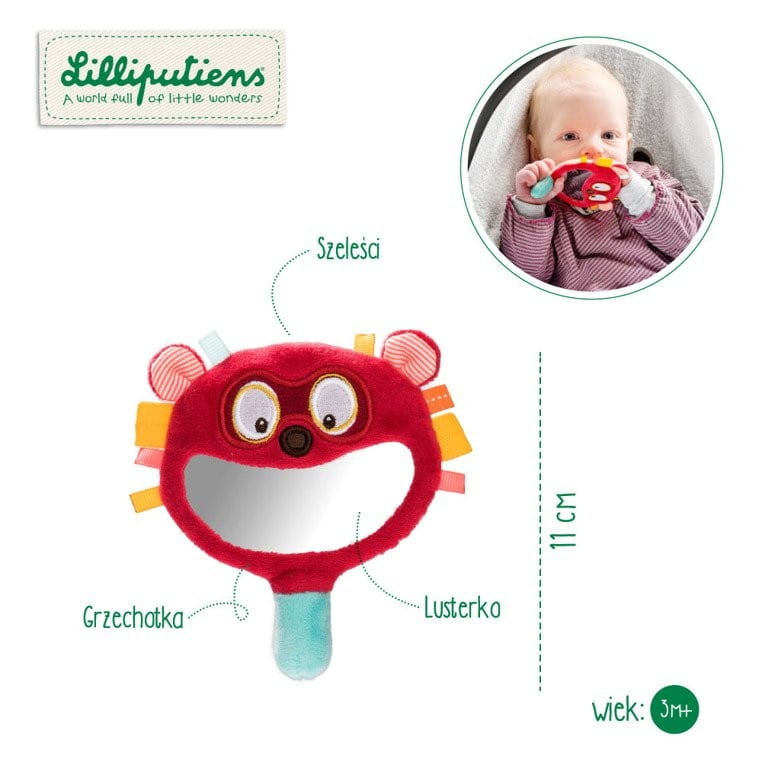 Lusterko Niemowlęce Grzechotka Lemur George - Lilliputiens