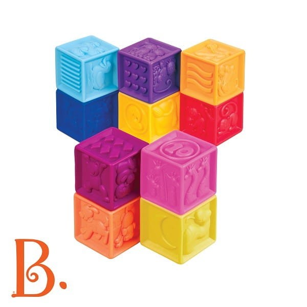 Miękkie Klocki 10 szt. One Two Squeeze Miętowy - b.toys