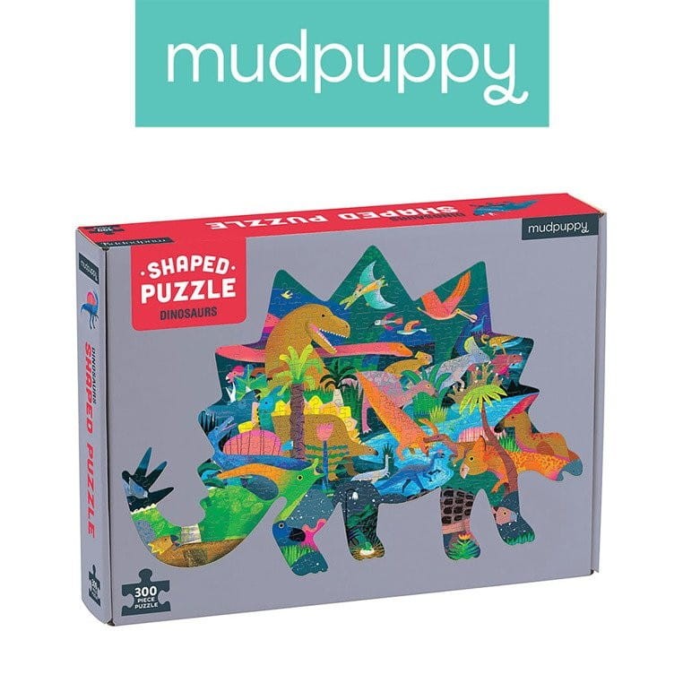Puzzle kształty Dinozaury 300el. - Mudpuppy