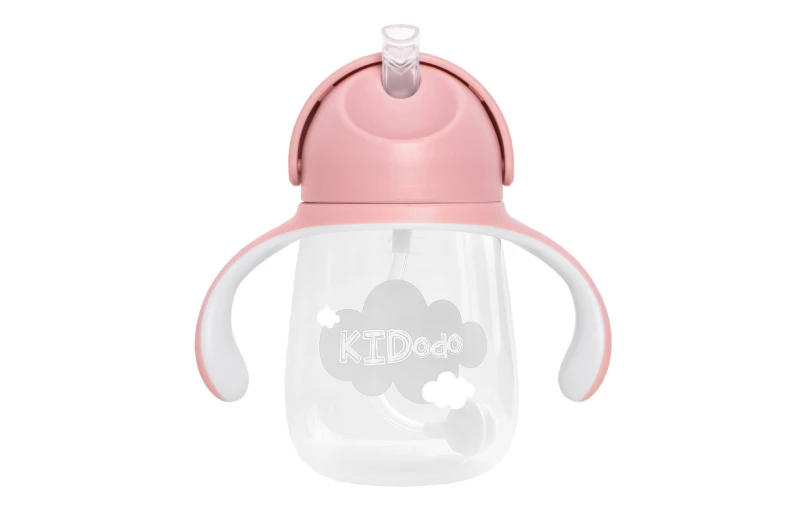 Bidon z Obciążoną Słomką Różowy 260 ml - Kidodo