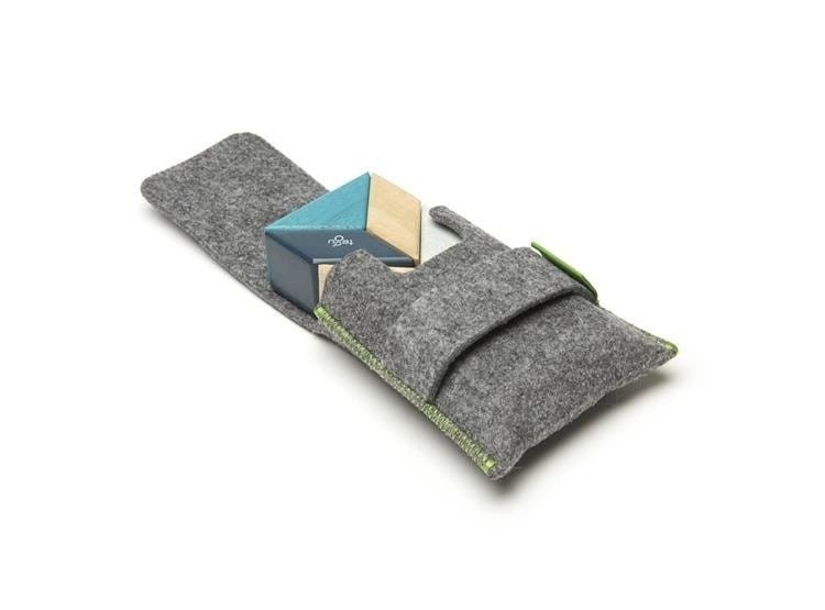 Drewniane klocki magnetyczne Prism Pocket Pouch Blues - Tegu