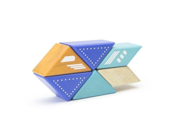 Drewniane klocki magnetyczne Travel Pals Odrzutowiec - Tegu