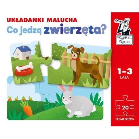 Co jedzą zwierzęta? Puzzle dwuelementowe