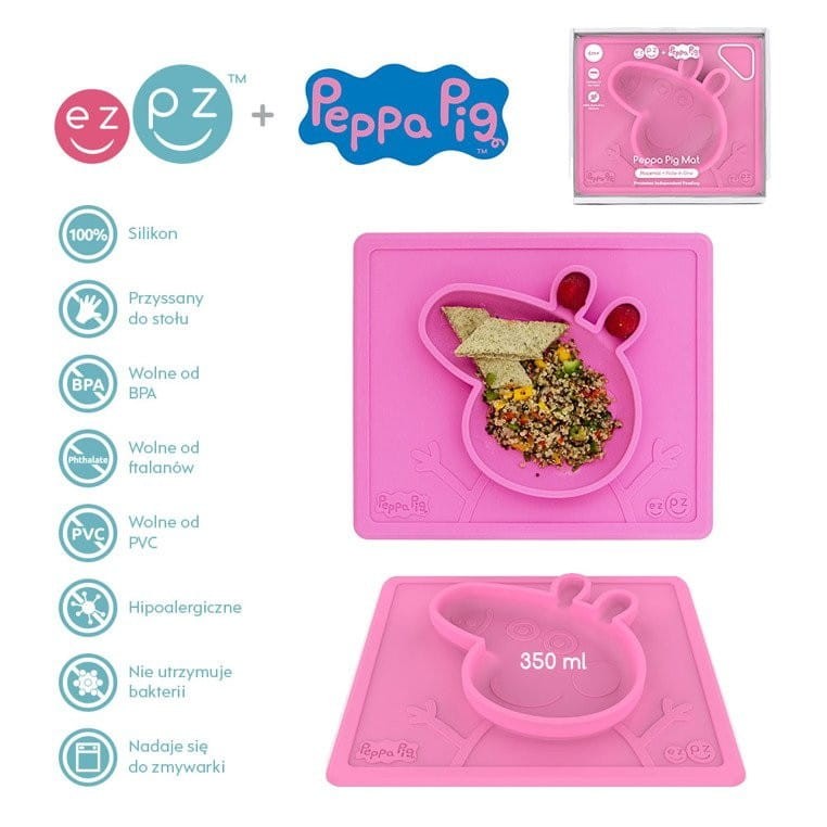 Silikonowy Talerzyk Podkładka 2w1 Peppa Pig - ezpz