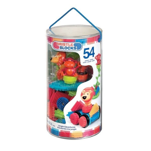 Klocki Jeżyki w Tubie Dżungla 54el. - Bristle Blocks