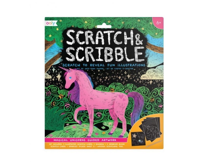Zdrapywanki Magiczne Jednorożce Scratch & Scribble - Ooly