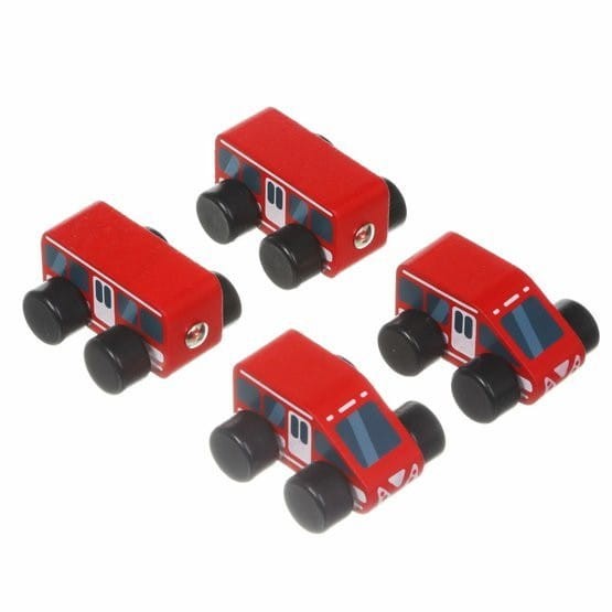 Drewniany Pociąg Express 4 pojazdy - Cubika