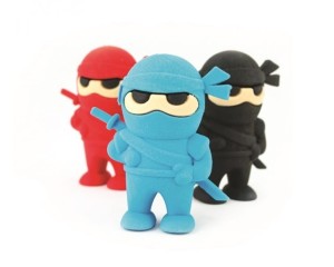 Pachnące gumki do mazania Ninja 3 szt. - Ooly