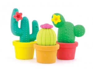 Pachnące gumki do mazania Kaktusy 3 szt. - Ooly
