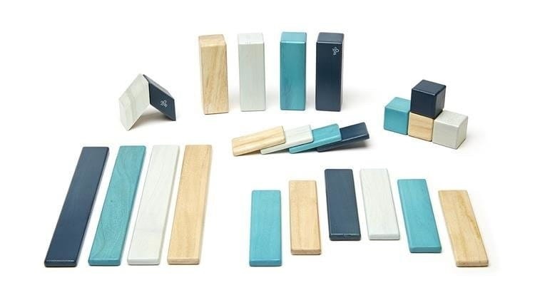 Drewniane Klocki Magnetyczne Classics Blues 24 szt - Tegu