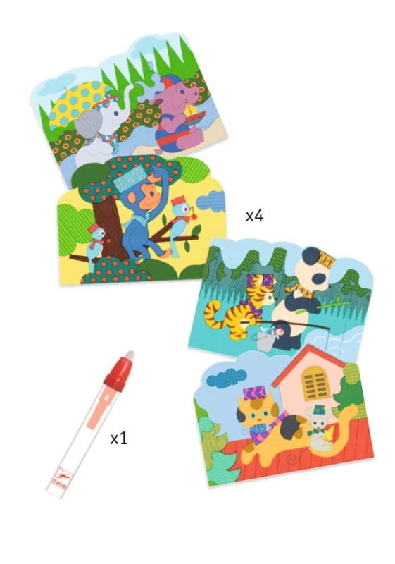 Wodna kolorowanka Ukryte wyprawy - Djeco