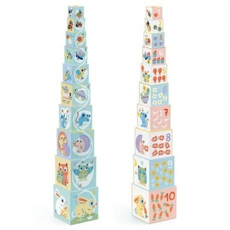 Klocki Kartonowe Piramida Baby Bloki - Djeco