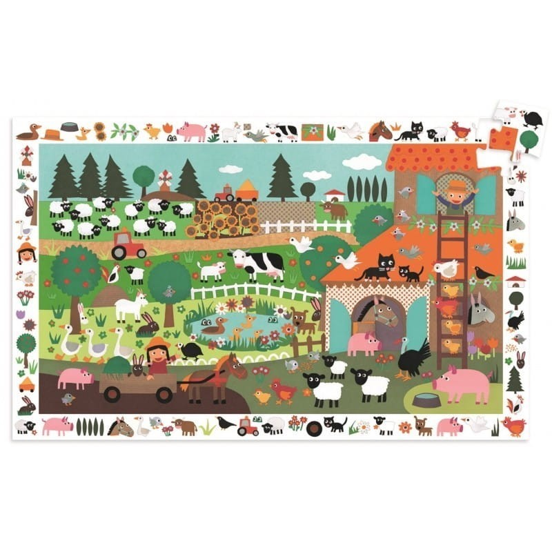 Puzzle obserwacyjne Farma 35 el. - Djeco
