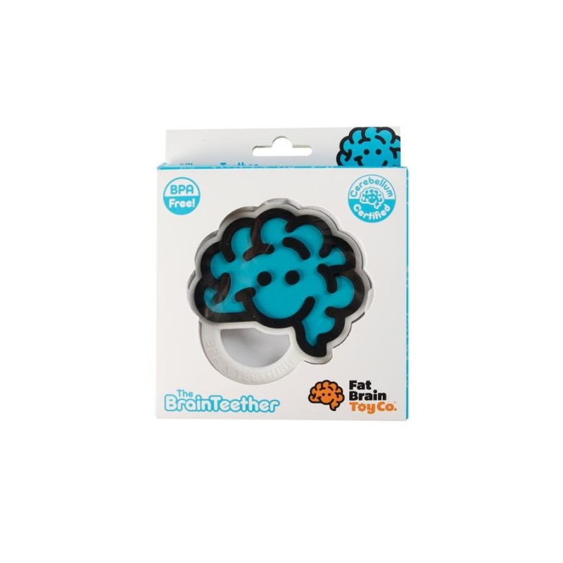 Silikonowy Gryzak Mózg Niebieski - Fat Brain Toys
