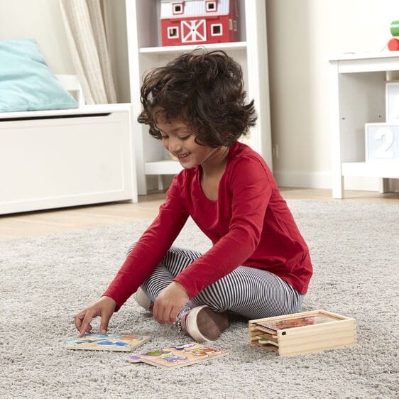 Drewniane Mini Puzzle Zwierzęta Melissa & Doug
