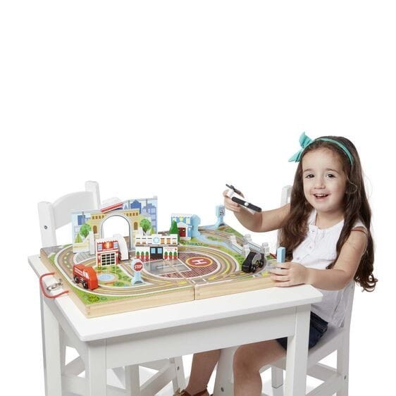Drewniana Kolejka Miasto w Walizce - Melissa and Doug