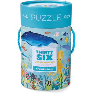 Puzzle 100 el. w Tubie Morskie Zwierzęta - Crocodile Creek