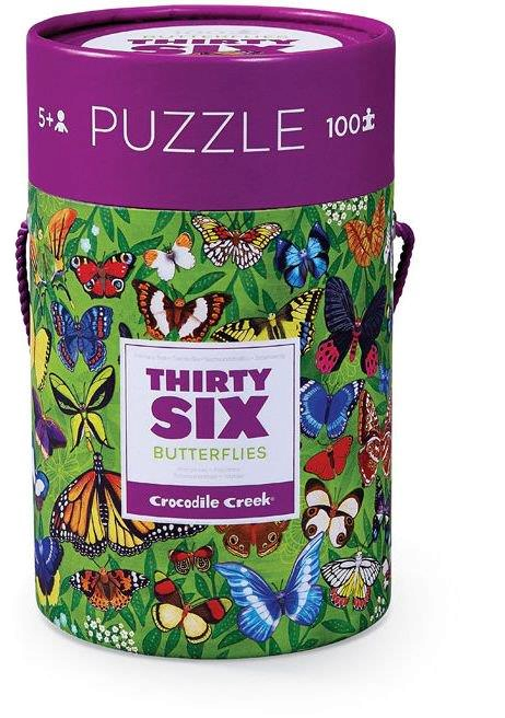 Puzzle 100 el. w Tubie Motyle - Crocodile Creek