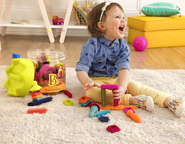 B.toys - klocki jeżyki w słoju Stackadoos in Jar