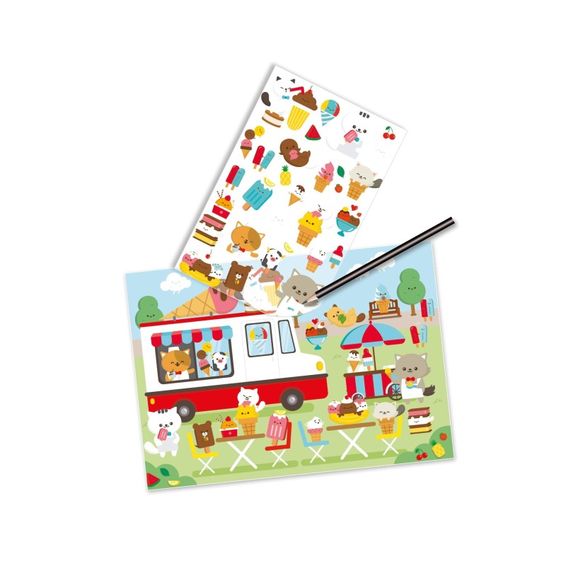 Kalkomania Aranżowanie Przestrzeni Cukierkowy Świat  - Djeco