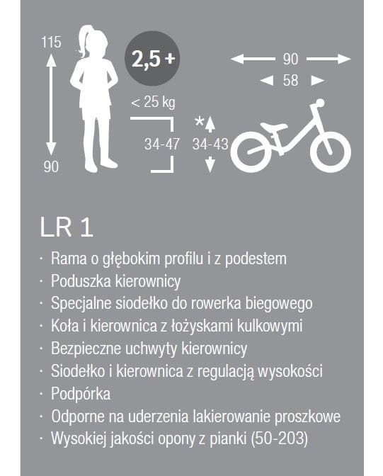 PUKY LR1 Red Rowerek Biegowy Dla Dziecka 2+