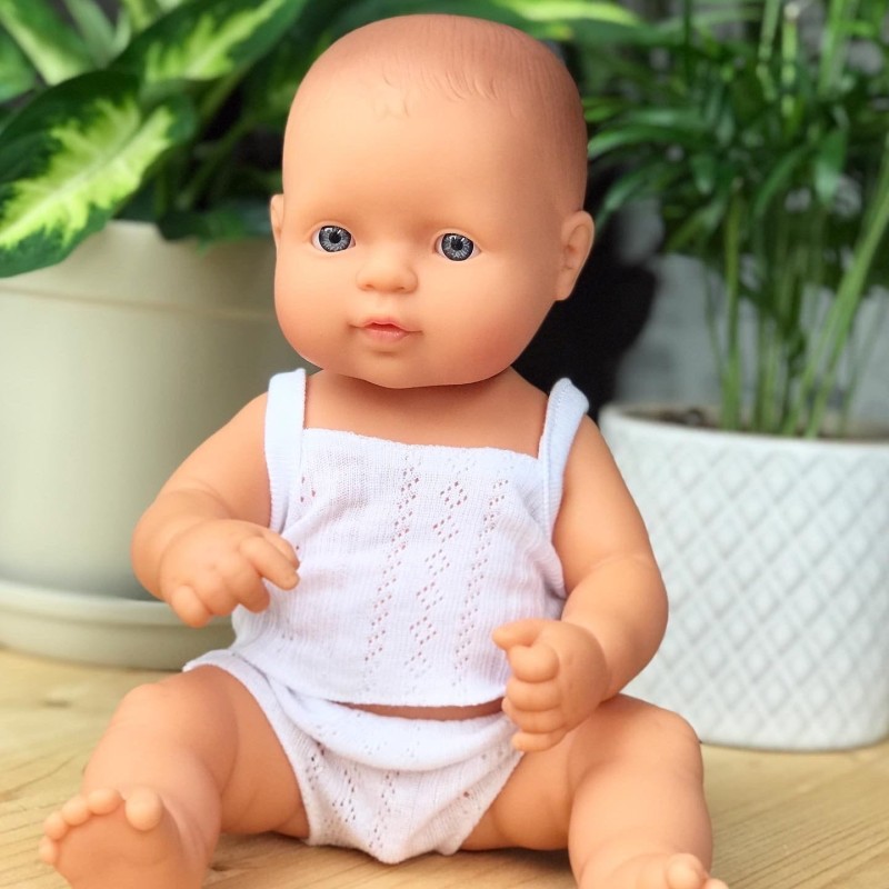 Pachnąca Lalka Bobas Dziewczynka Europejka 21 cm - Miniland Doll