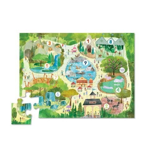 Puzzle podłogowe Cyfry 123 w Zoo 24 el - Crocodile Creek