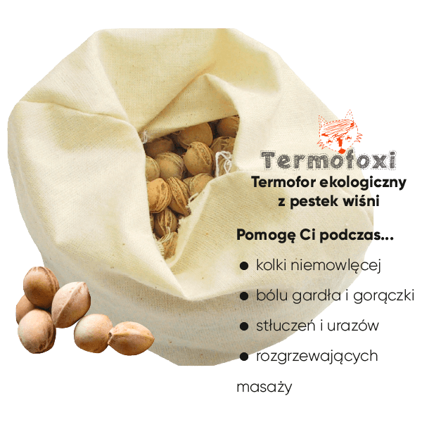 Termofor z Pestkami Wiśni Termofoxi Kontrastowy - Mom's Care