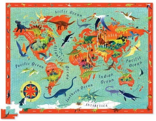 Puzzle 100 el. z Figurkami Dinozaury - Crocodile Creek