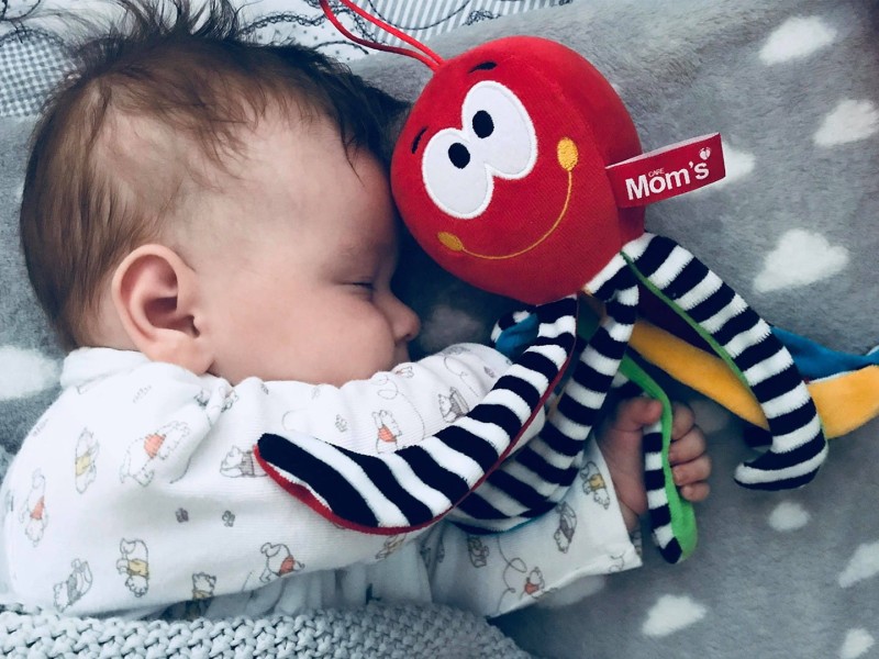 Mini Ośmiornica Czerwona Zabawka Kontrastowa - Mom's Care