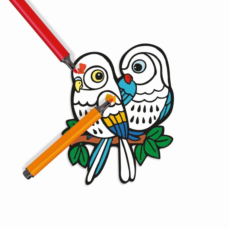 Welurowa aksamitna kolorowanka Małe Ptaszki - Djeco