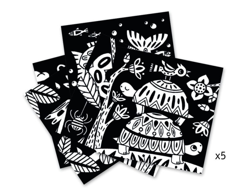 Welurowa aksamitna kolorowanka Zwierzaki - Djeco