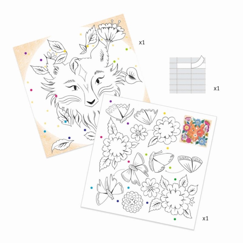 Kolorowanka z niespodzianką 3D Leśni Przyjaciele - Djeco