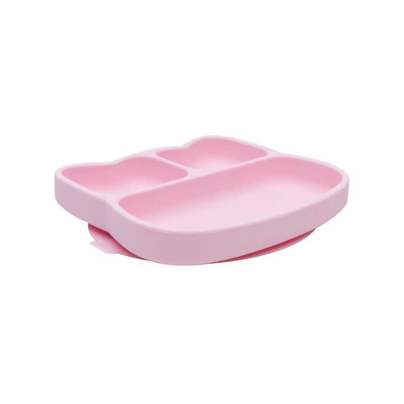 Silikonowy talerzyk z przyssawką Kotek róż - We Might Be Tiny