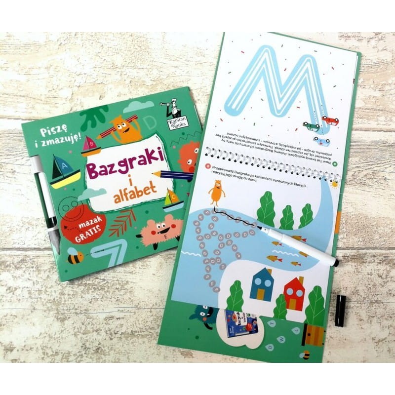 Bazgraki i alfabet. Zeszyt kreatywny. Kapitan Nauka