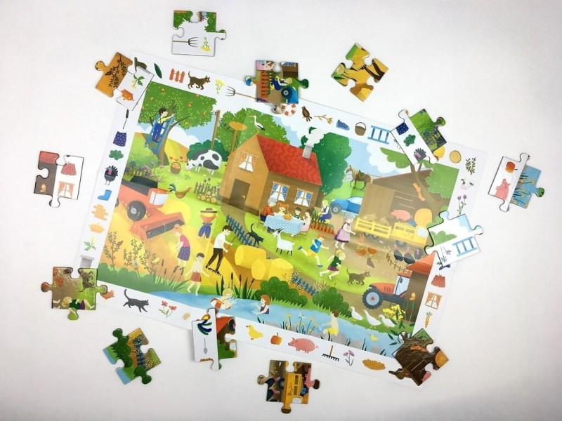 Puzzle obserwacyjne 54 el. Na wsi. Kapitan Nauka