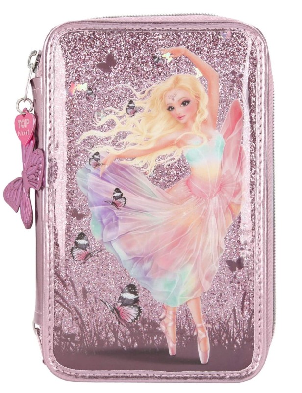 Brokatowy Piórnik z Wyposażeniem Balerina - TopModel