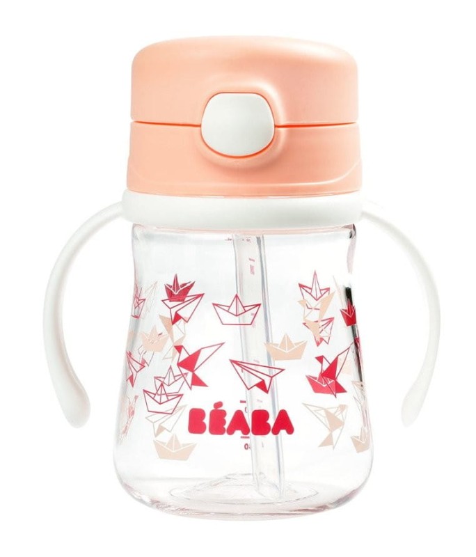 Bidon tritanowa butelka ze słomką 240 ml Light pink - Beaba