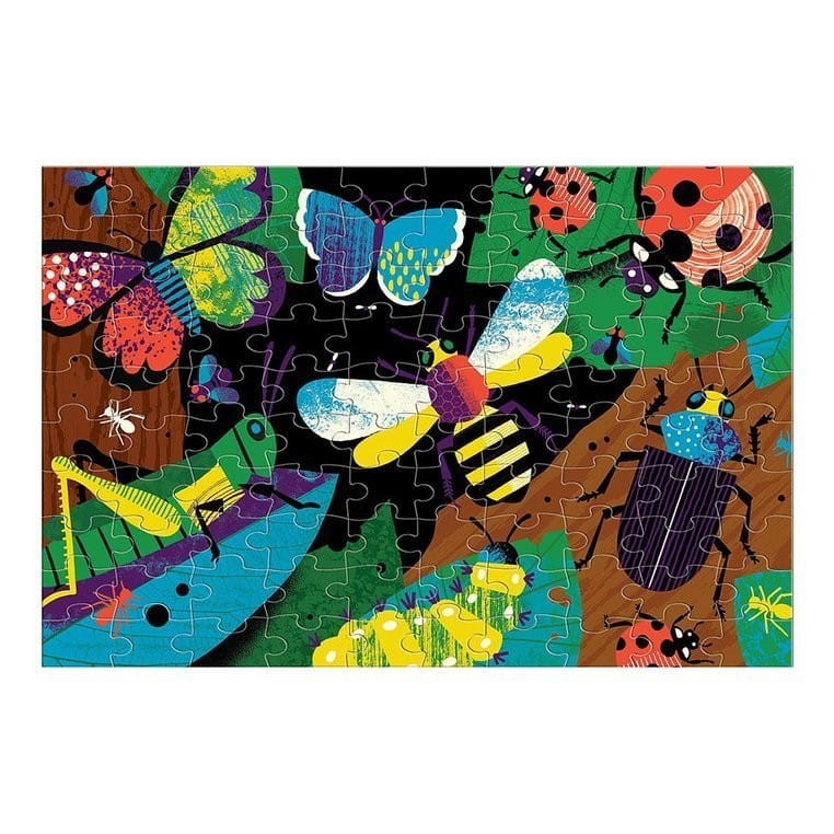 Świecące w Ciemności Puzzle Insekty 100 el. - Mudpuppy