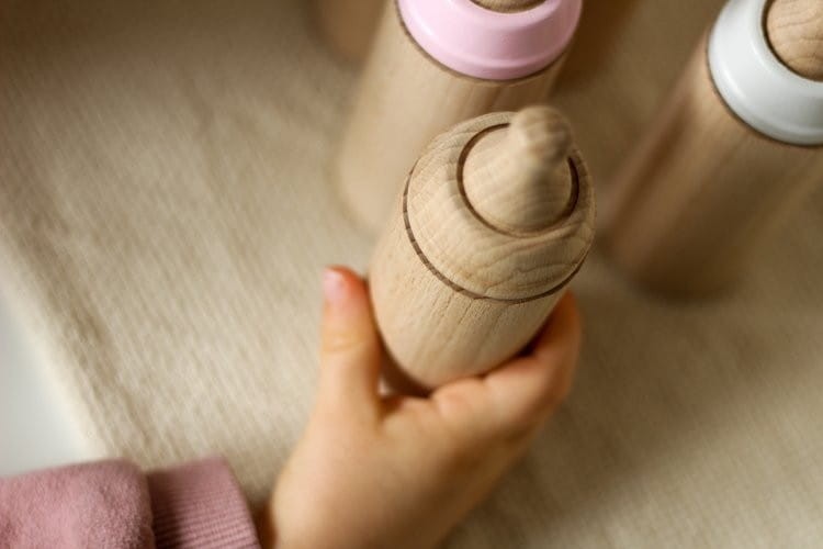 Butelka Drewniana szara - Miniland