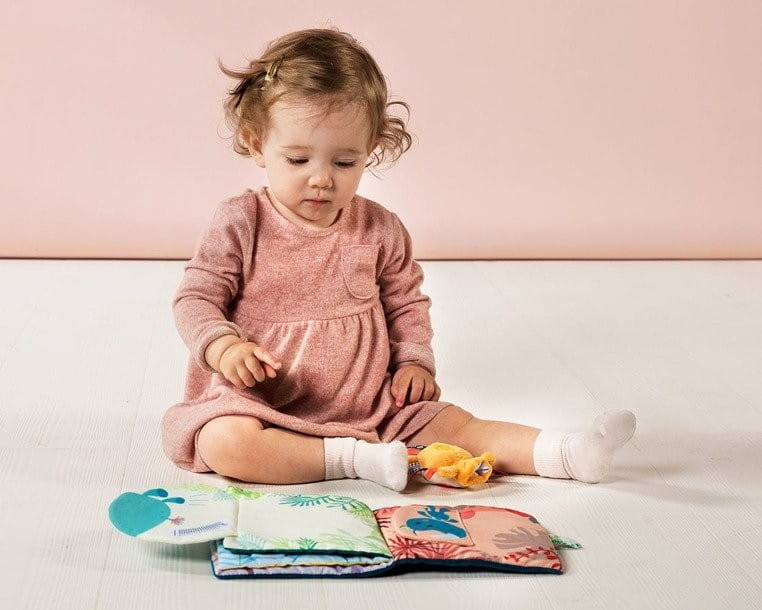 Miękka Książeczka Sensoryczna z Pacynką Lew Jack - Lilliputiens