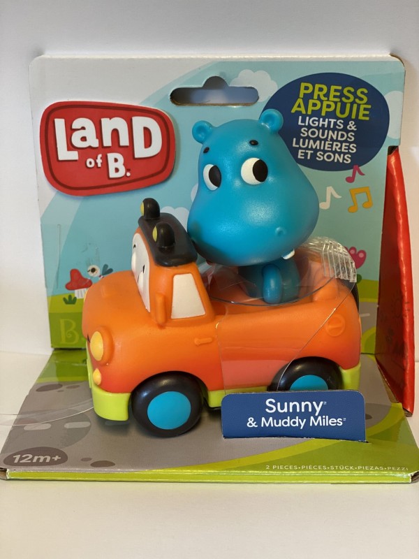 Miękkie autko sensoryczne Hipcio Sunny & Muddy Miles - b.toys