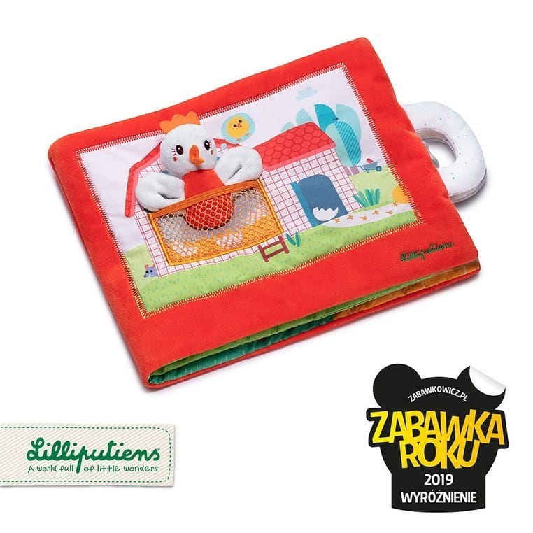 Książeczka Sensoryczna miękka Kurka i pisklaki - Lilliputiens