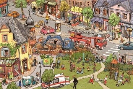 Nasze miasteczko - wielkoformatowa książka obrazkowa picturebook