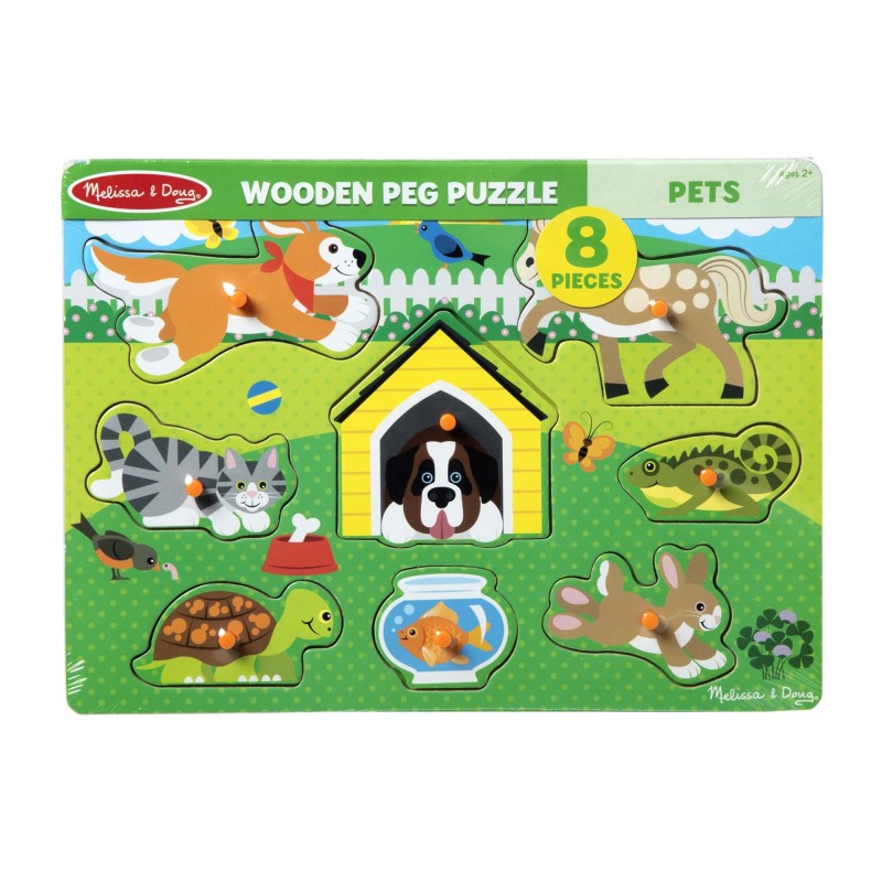 Puzzle z uchwytami Zwierzęta Pets Peg - Melissa & Doug