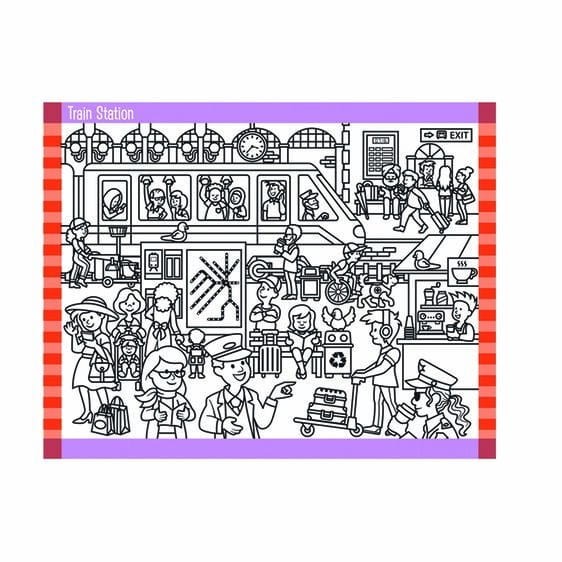 Kolorowanka z naklejkami Miasto - Melissa & Doug